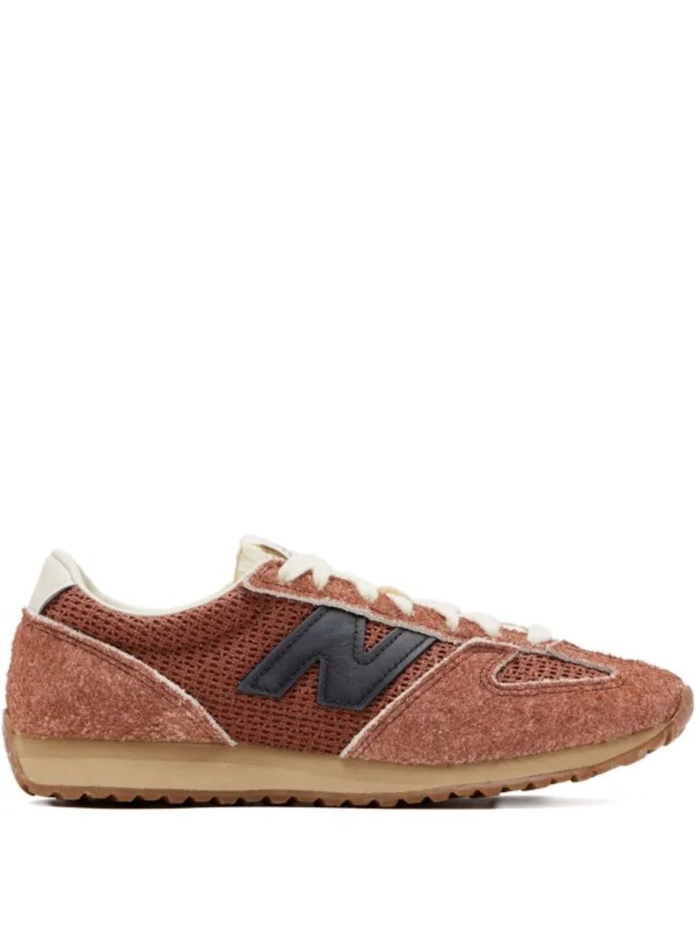 New Balance 471 leather-trimmed suede and woven sneakers
